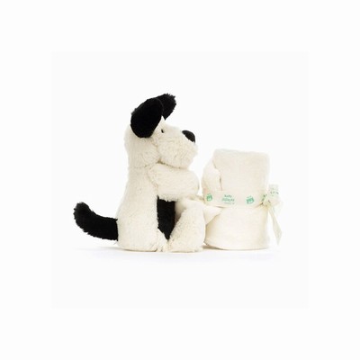 Jellycat Bashful Black & Cream Puppy Fopspenen | YJ4981563